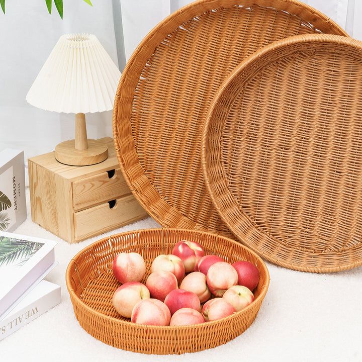Handwoven Decorative Serving Tray Bowlift