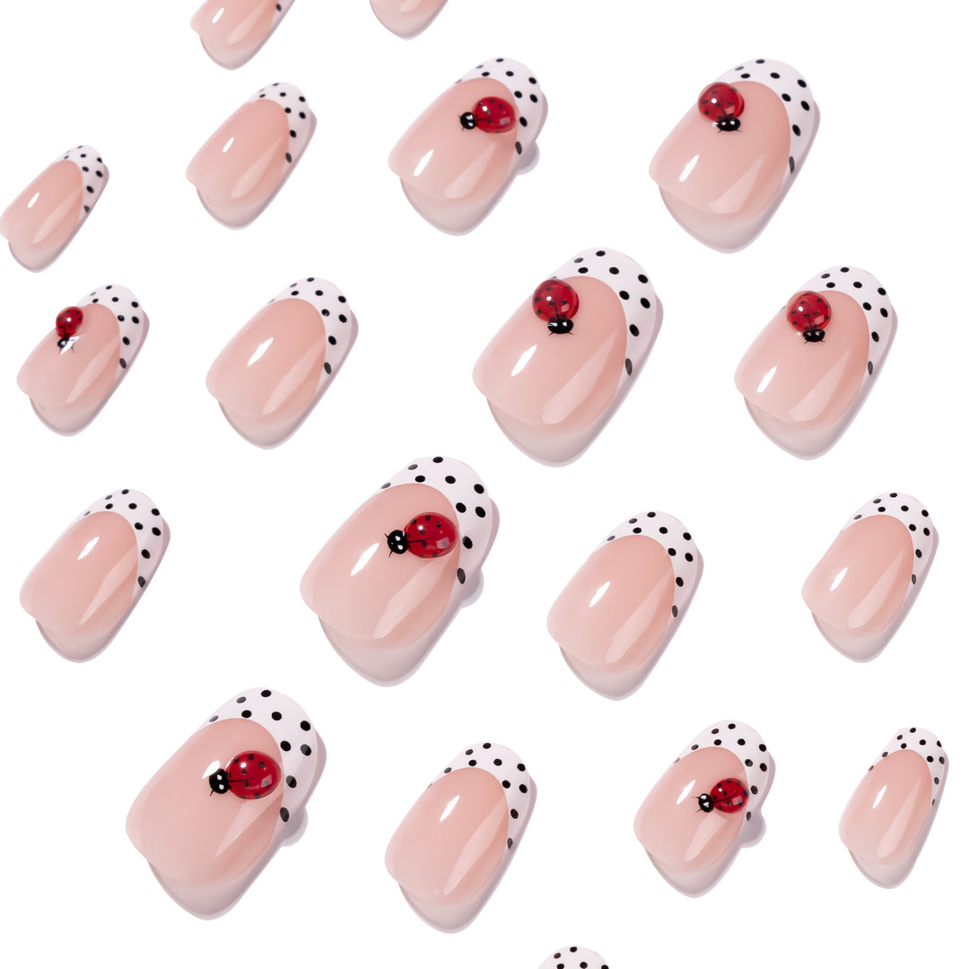 Creative Nail Art with Ladybug Design Bowlift