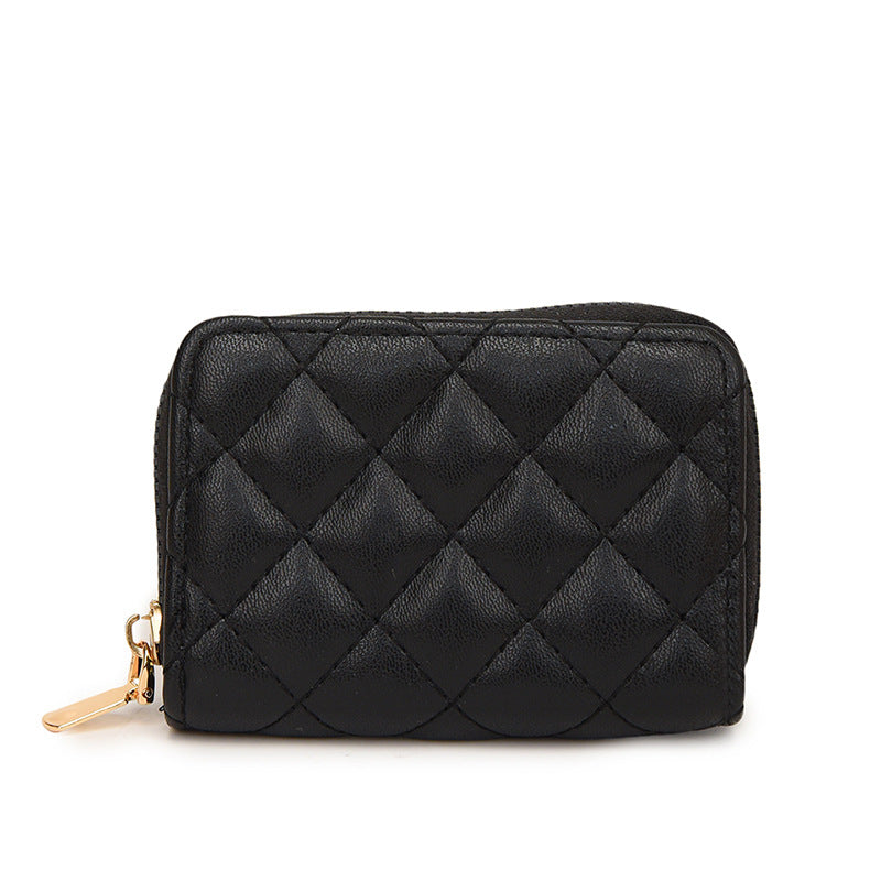 Quilted Zippered Compact Wallet
