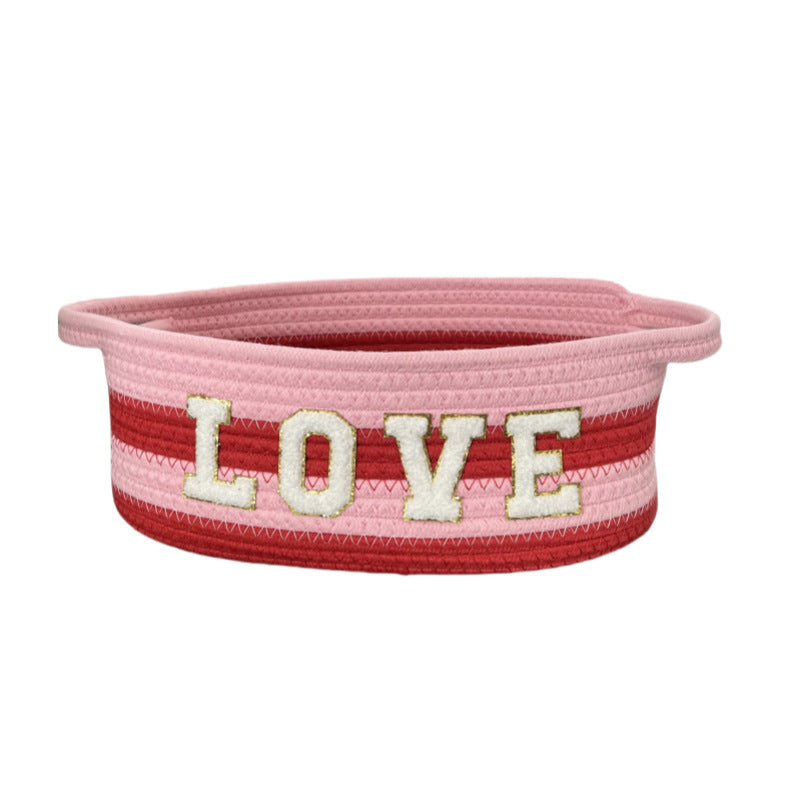 Women Decorative Storage Basket with Loving Inscription Bowlift