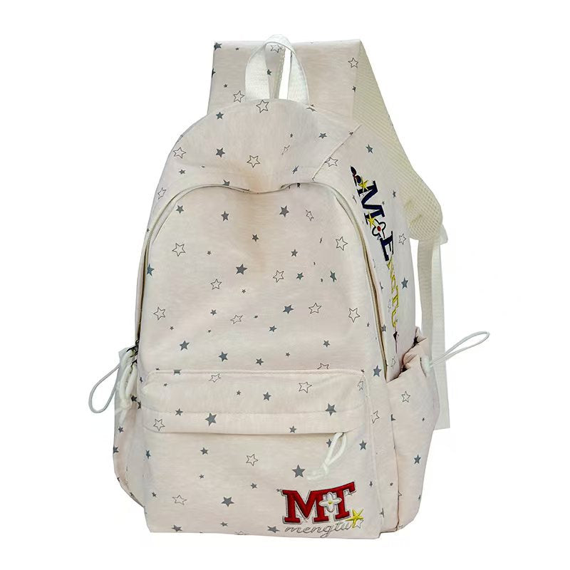 Star-Print Student Backpack Bowlift