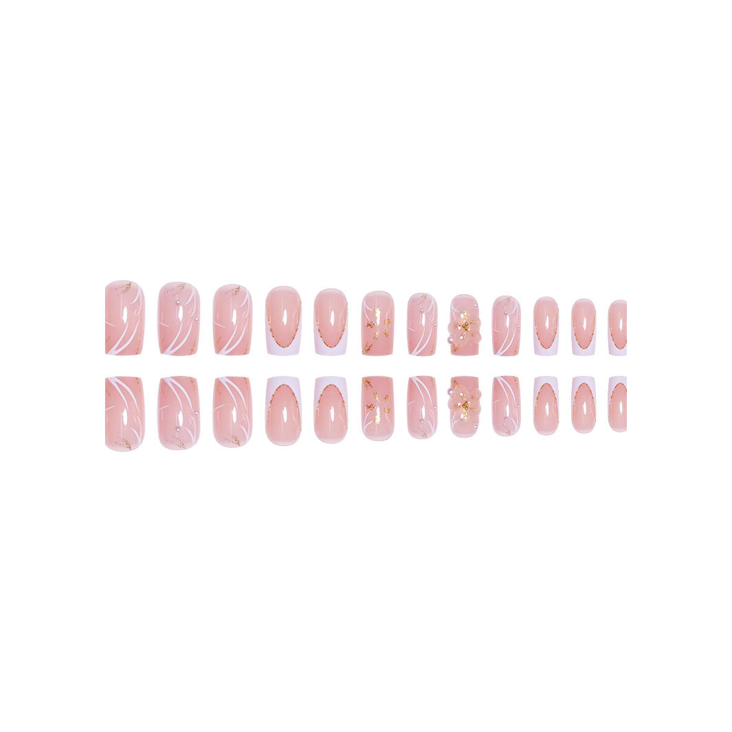 Elegant Nail Art Press-On Set Bowlift