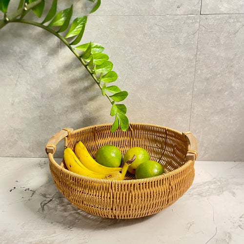 Decorative Wicker Storage Basket Bowlift