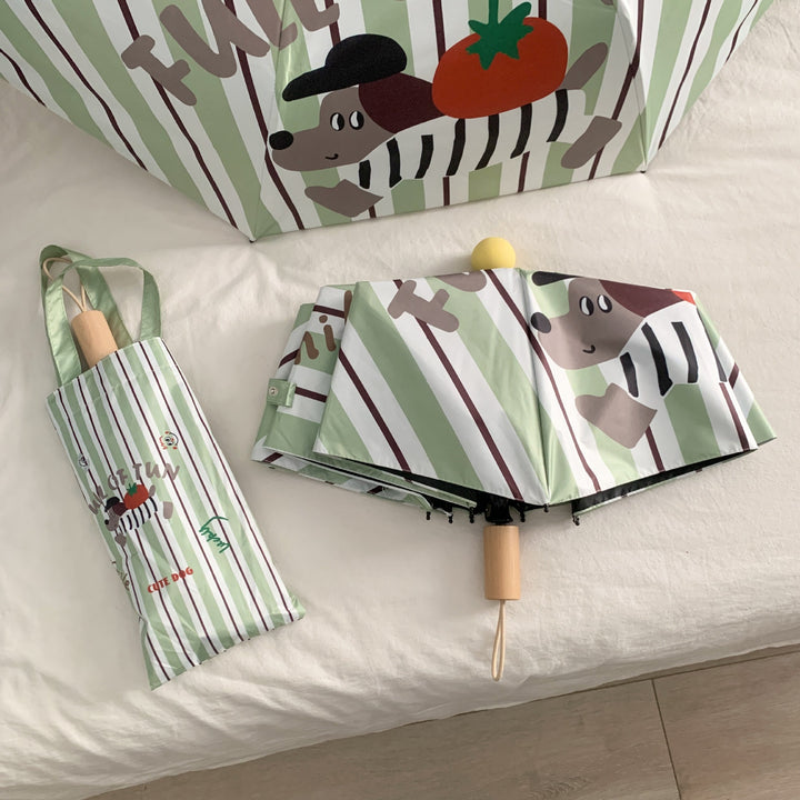Ladies practical folding umbrella with innovative drip design Bowlift