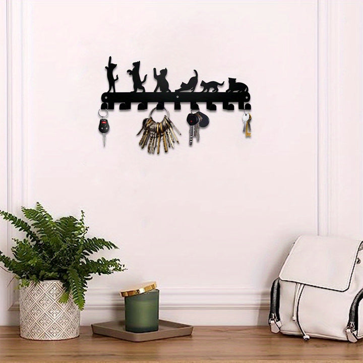 Creative Cat-Themed Wall Hook Rack