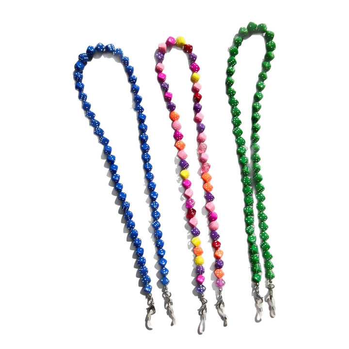 Fashionable Glasses Chain Made of Colorful Beads Bowlift