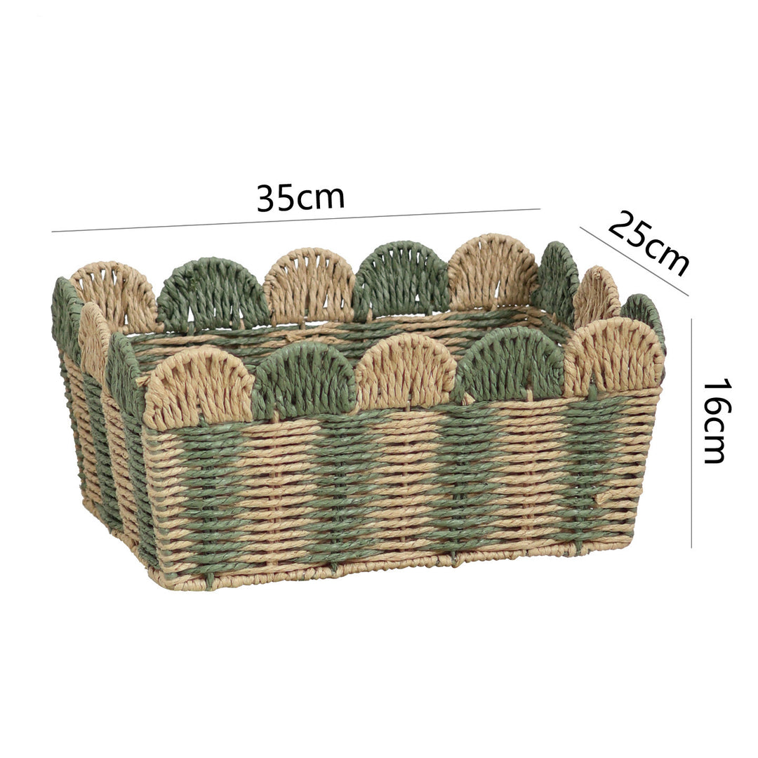 Decorative storage basket made of woven material Bowlift