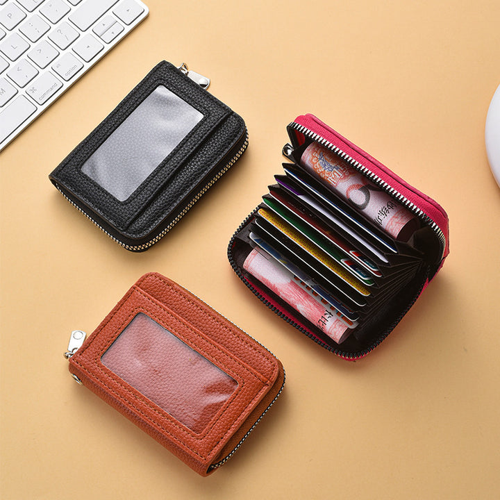 Textured  Zip Around Card Holder Bowlift