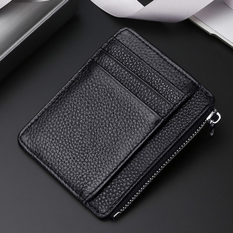 Luxury Leather Zippered Card Holder Bowlift