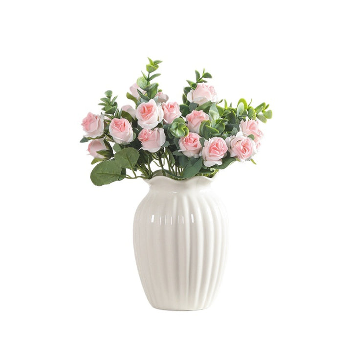 Elegant Textured Ceramic Flower Vase Bowlift 1790310358
