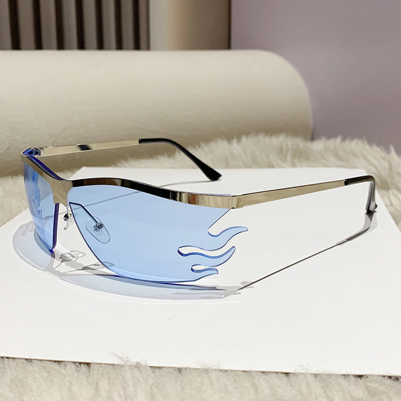 Women futuristic sunglasses with elegant transparent frame Bowlift