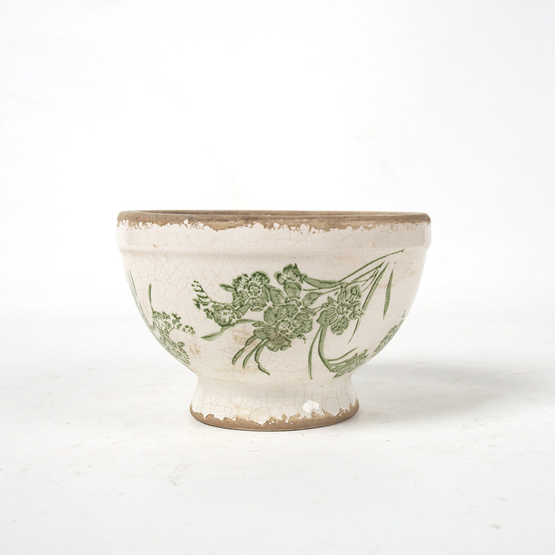 Floral Ceramic Planter Bowlift
