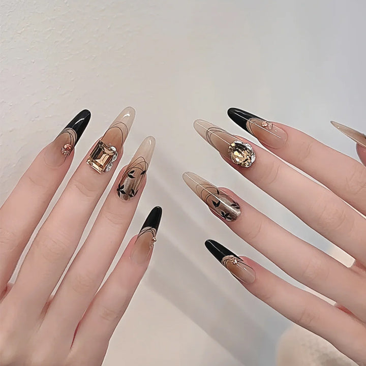 Elegant Sculpted Press-On Nails Bowlift