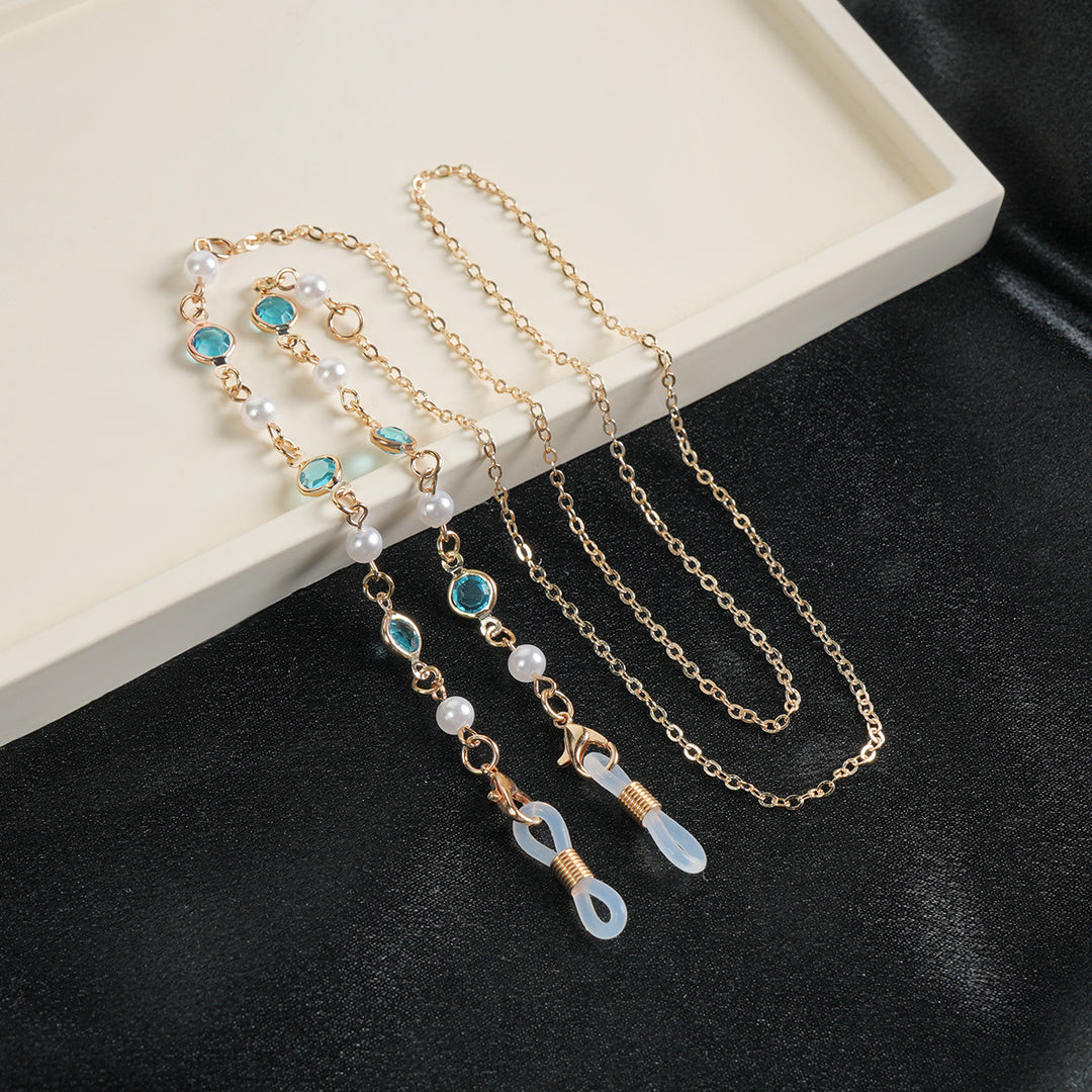 Elegant Gemstone Eyewear Chain Bowlift