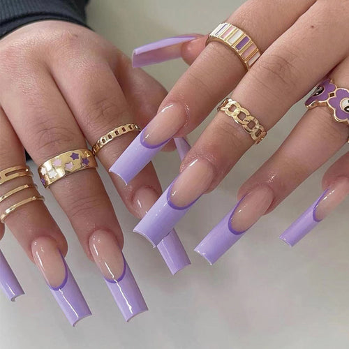 Artificial nail art with elegant ombre design Bowlift