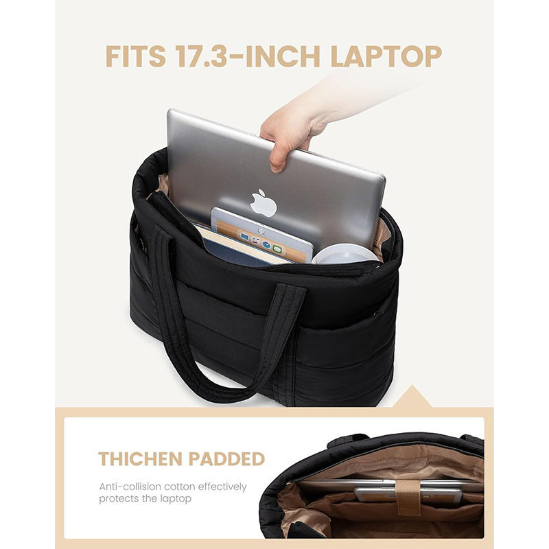 Padded tote bag with practical exterior pockets Bowlift