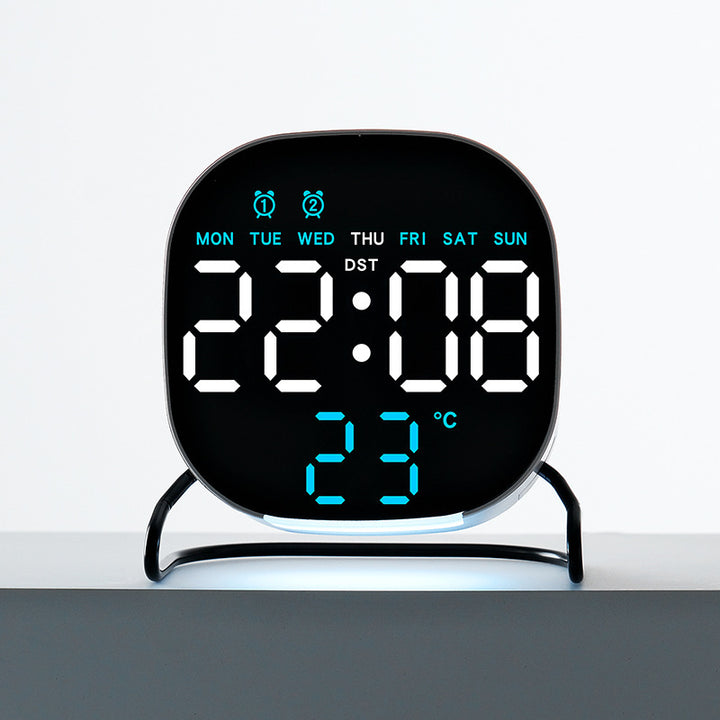 Digital alarm clock with temperature and calendar display Bowlift