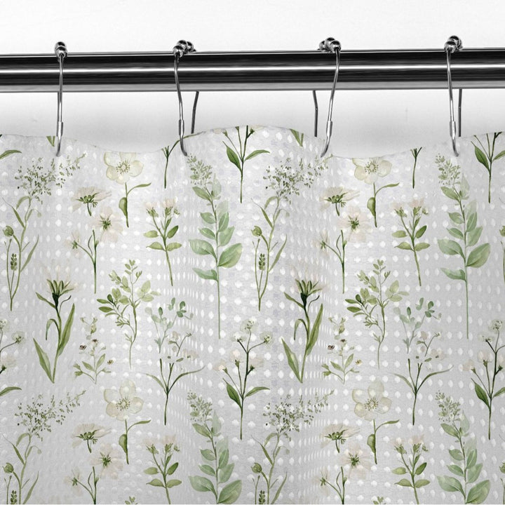 Floral Patterned Shower Curtain Bowlift