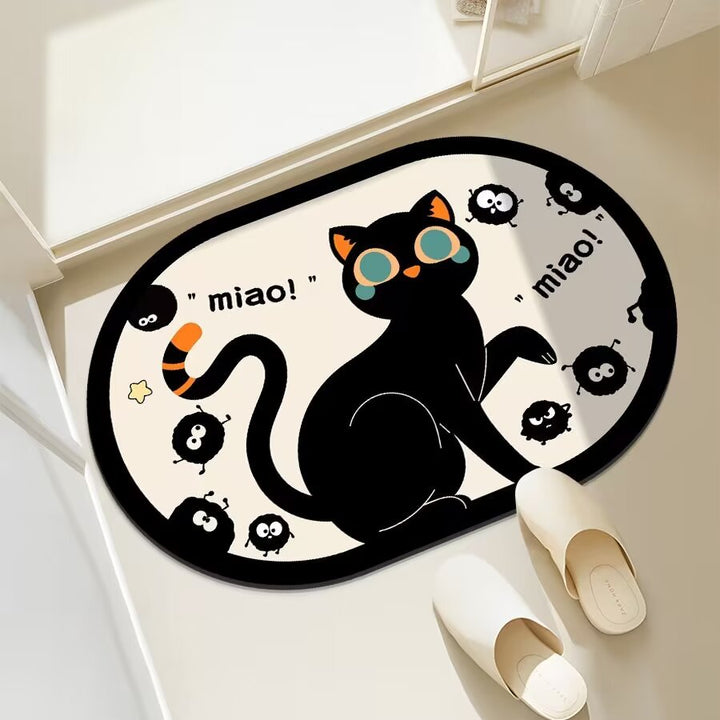 Fun Cat-Themed Bathroom Mat Bowlift