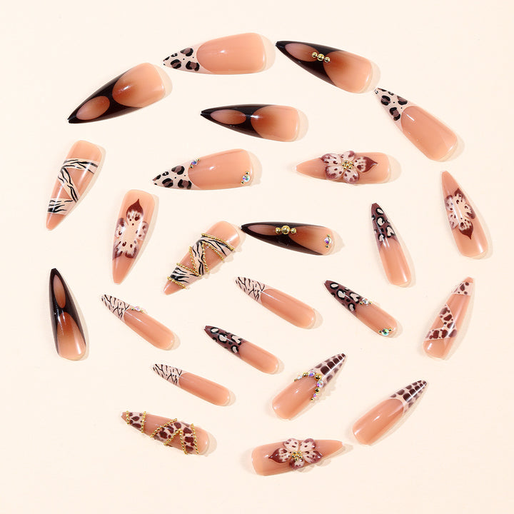 Luxurious Artistic Stiletto Nail Art Bowlift