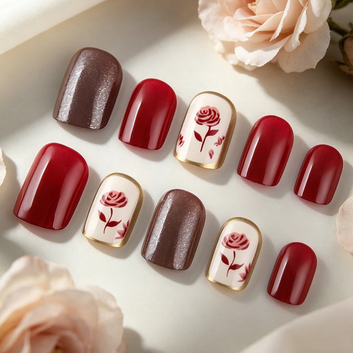 Decorative Floral Nail Art Bowlift