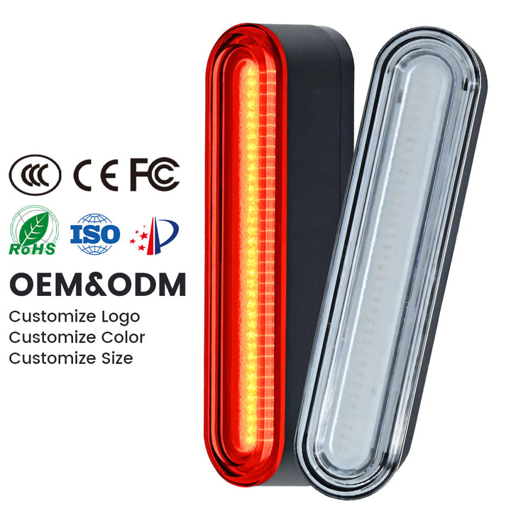 Rear Rechargeable Bicycle LED Tail Safety Light with Seatpost Mount and Brake Sensor Bowlift