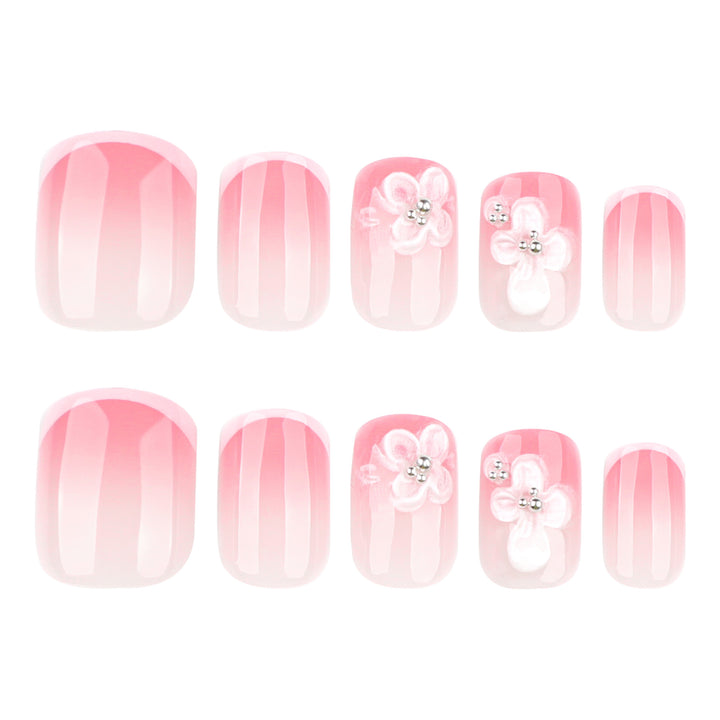 Artful Nail Art with Floral Design Bowlift