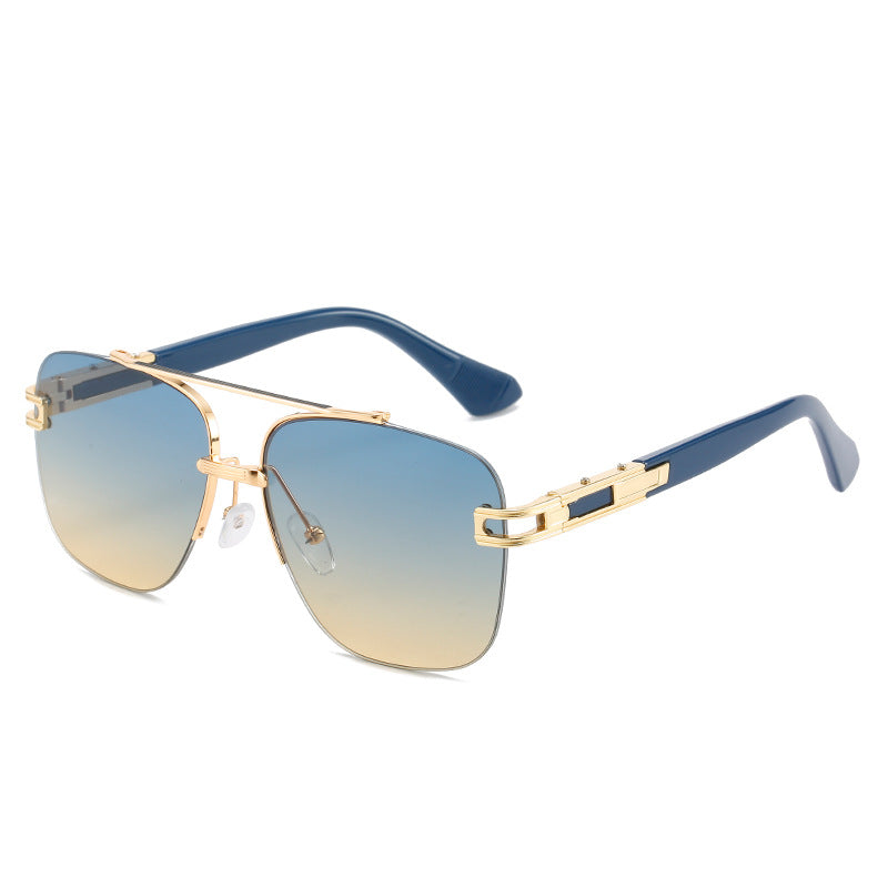 Women's fashionable square sunglasses with elegant metal frame Bowlift