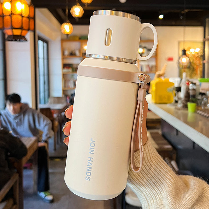Women's Insulated Stainless Steel Water Bottle with Anti-Slip Grip Bowlift