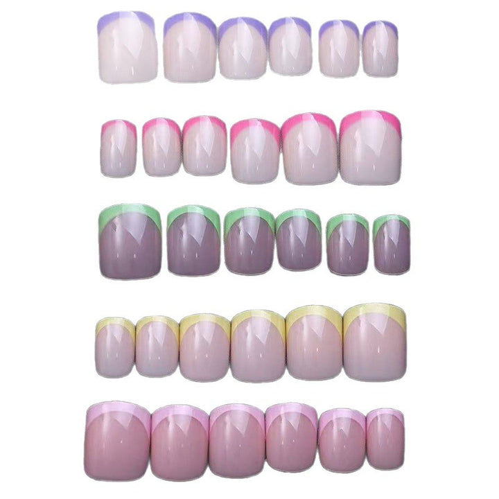 Artificial Nail Set with Colorful Accented Tips Bowlift