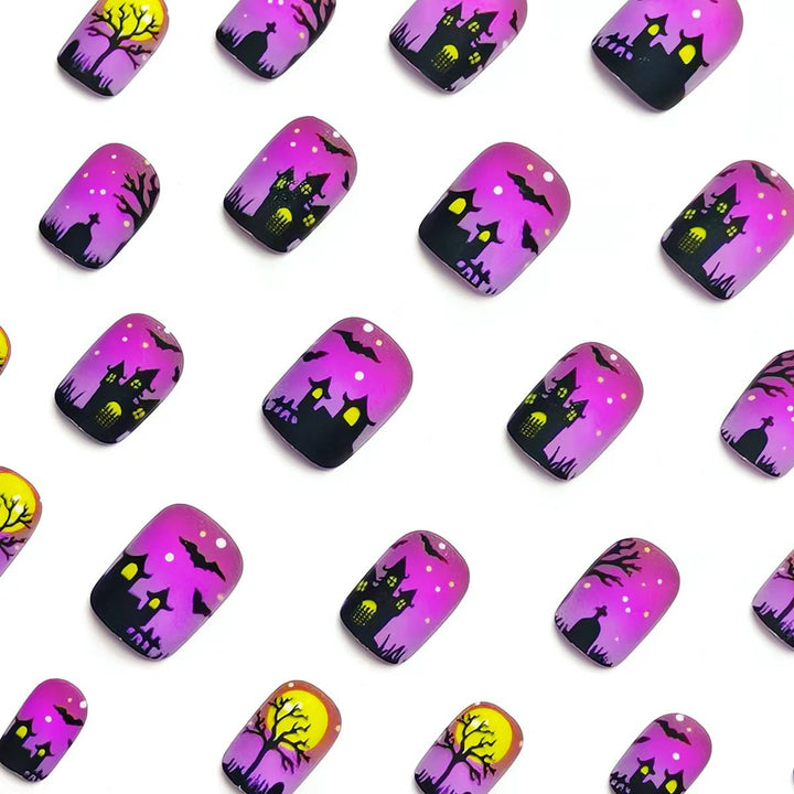 Artificial nails with creepy Halloween motif Bowlift