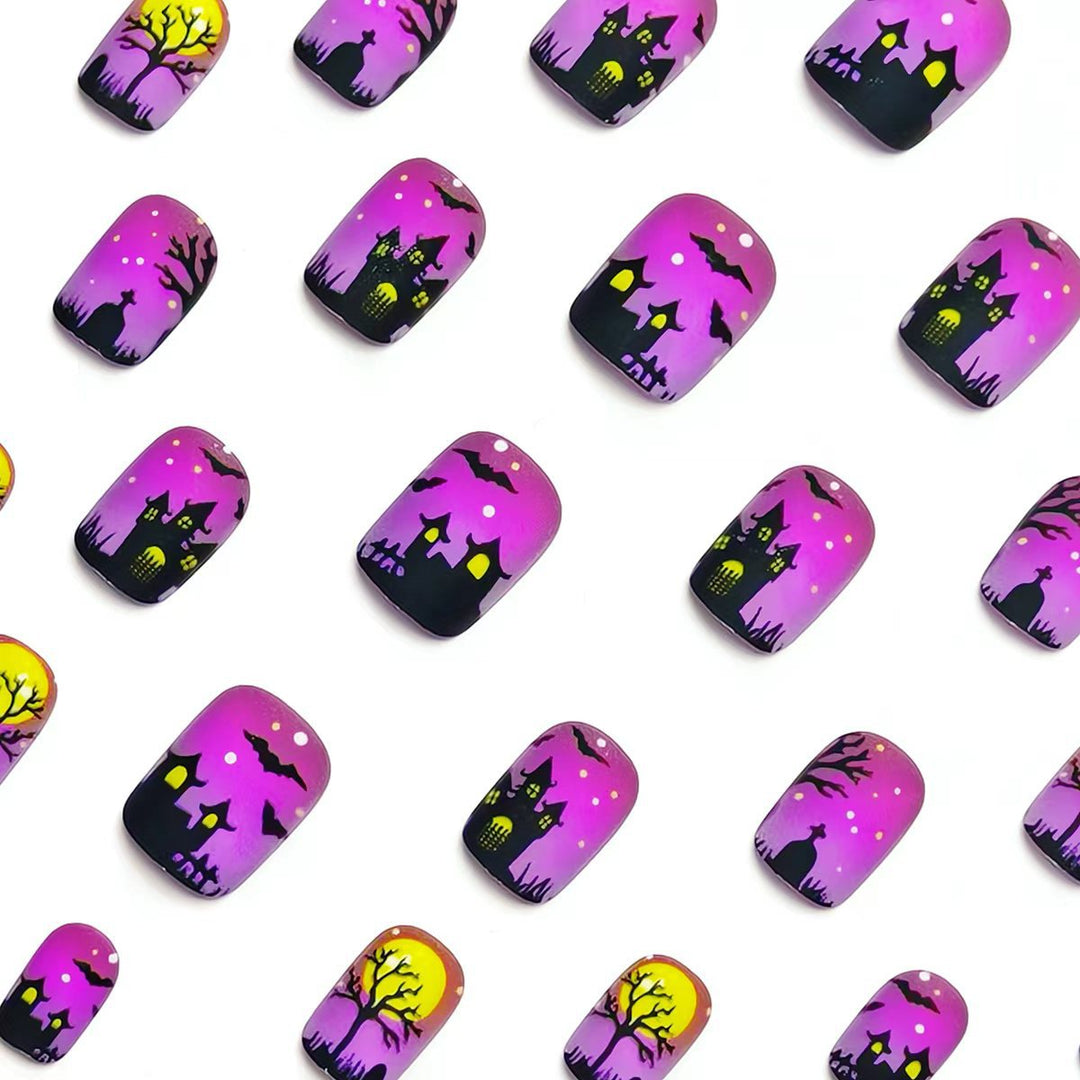 Artistic Halloween Scene Nail Art Bowlift