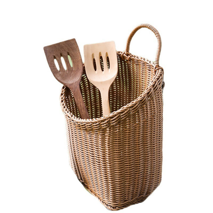 Women's Handwoven Basket with Practical Carry Handle Bowlift
