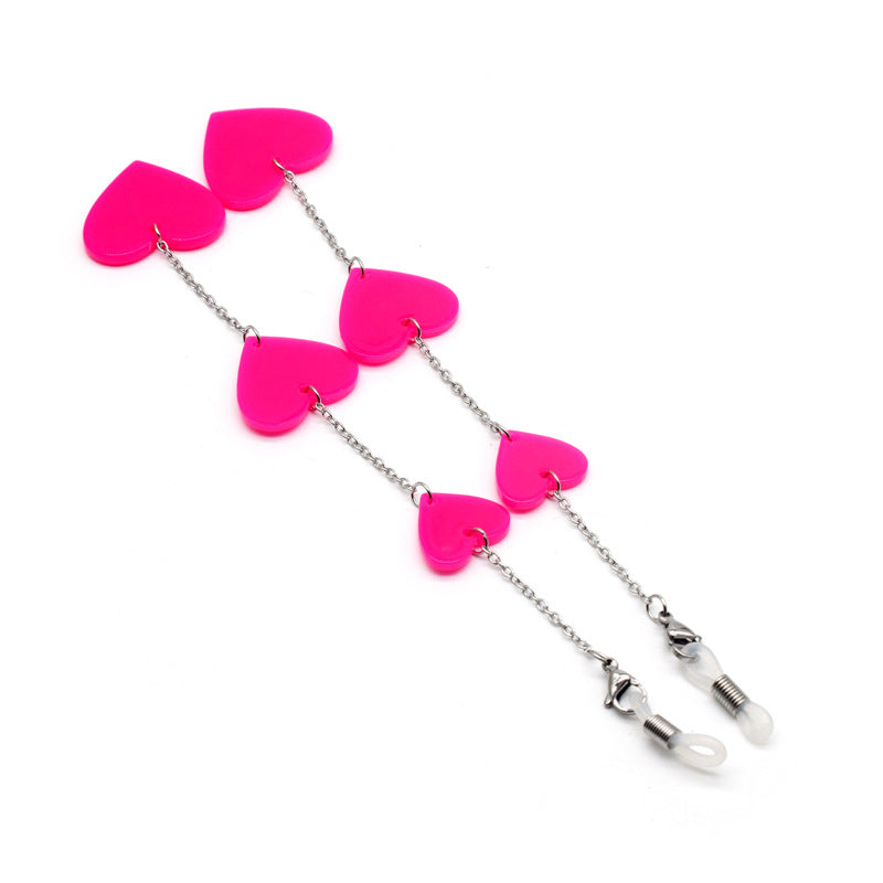 Stylish Heart-Themed Eyewear Chain Bowlift