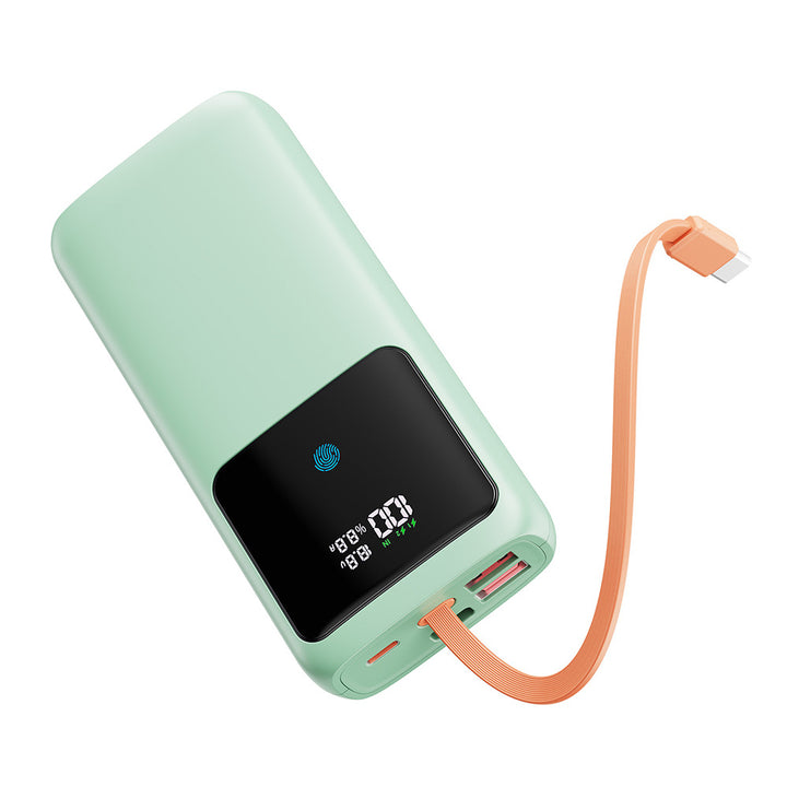 Power bank with LED display and integrated charging ports Bowlift