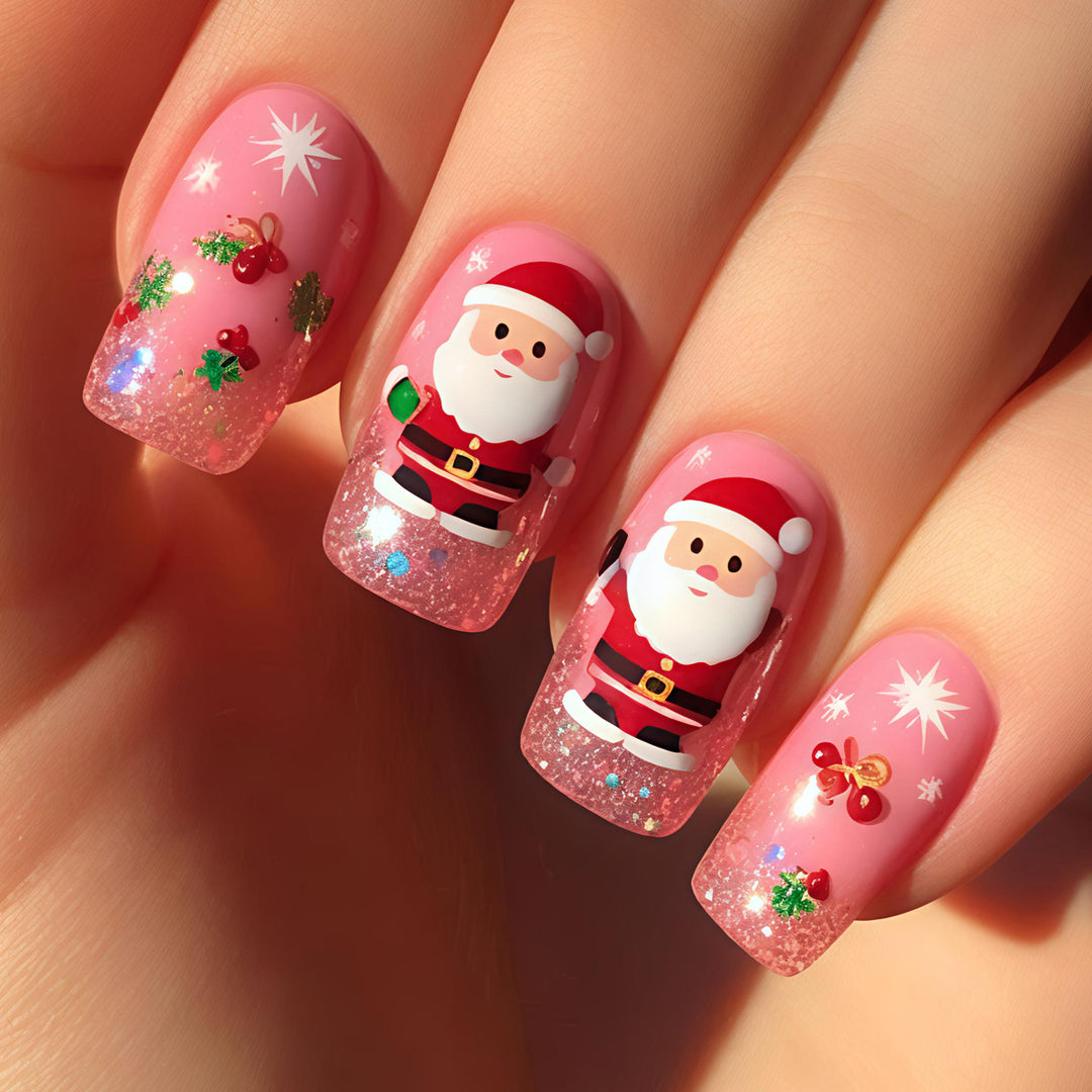 Festive 3D Santa Nail Art Bowlift