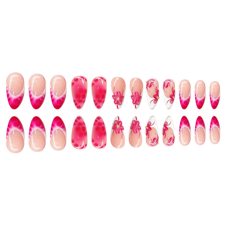 Artistic Floral Stiletto Nail Art Bowlift