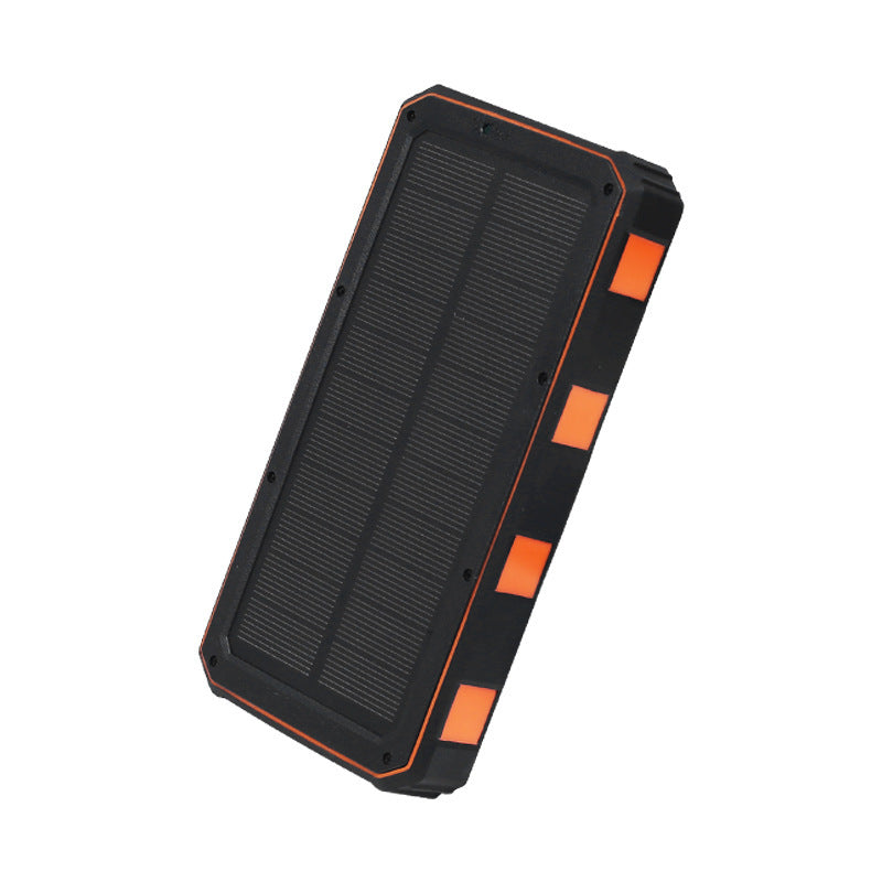 Solar-powered high-performance power bank with robust housing Bowlift