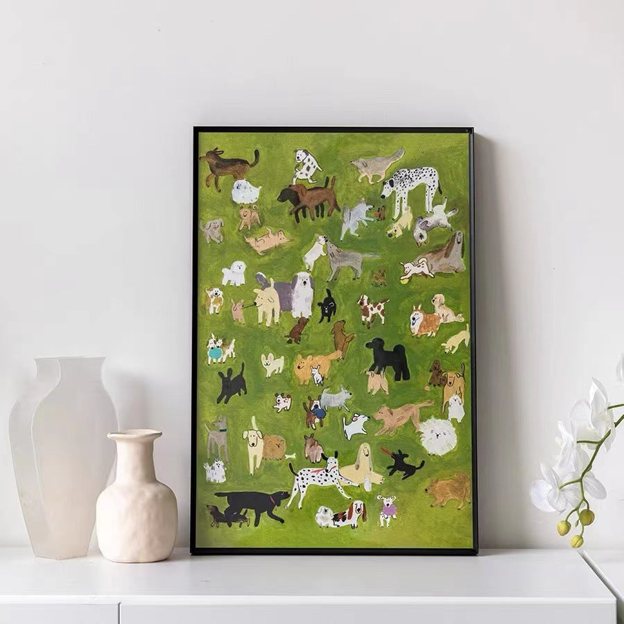 Playful Pets Art Print