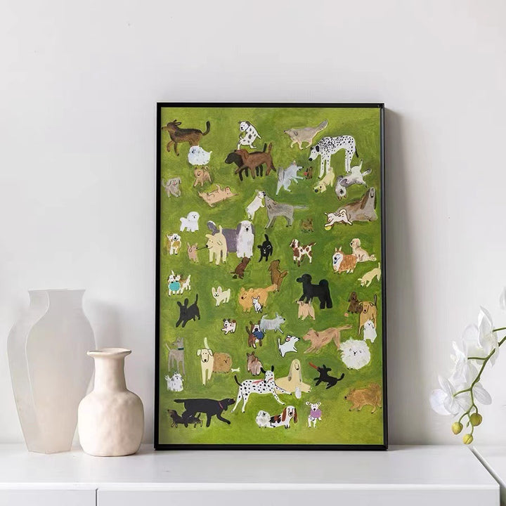 Playful Pets Art Print