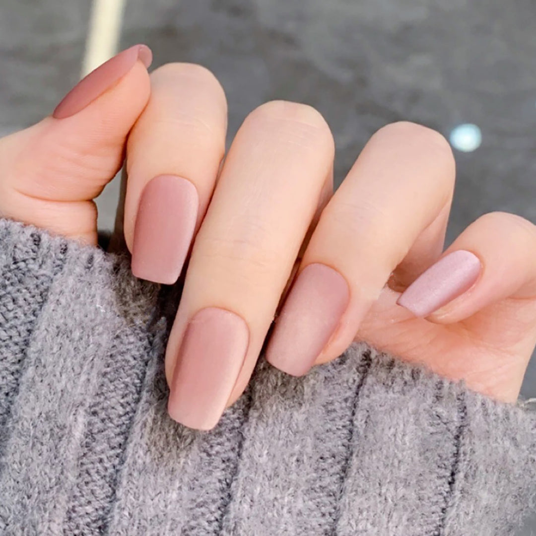 Matte Finish Press-On Nails Bowlift