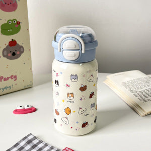 Ladies water bottle with cute animal motifs and safe closure system Bowlift