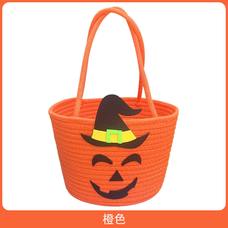 Women Halloween Basket with Wizard Hat Motif Bowlift