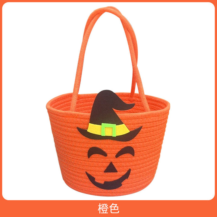 Women Halloween Basket with Wizard Hat Motif Bowlift