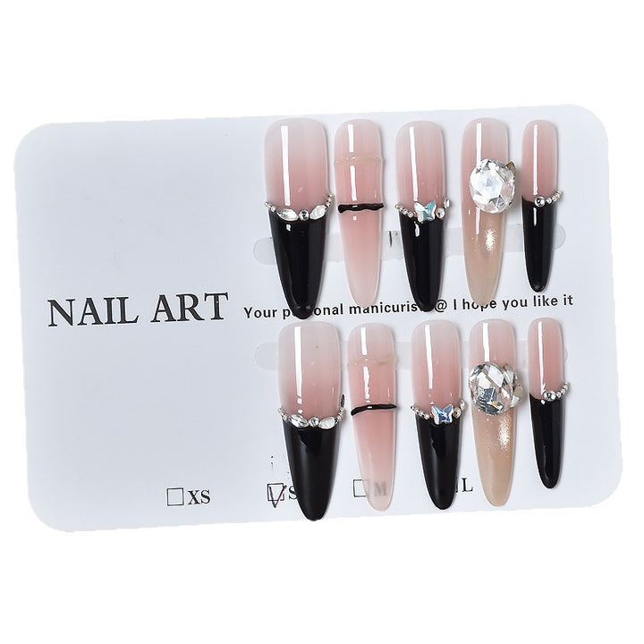 Premium Rhinestone-Embellished Press-On Nail Extensions Bowlift
