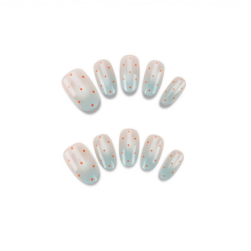 Decorative Press-On Nail Art with Ombre Design Bowlift
