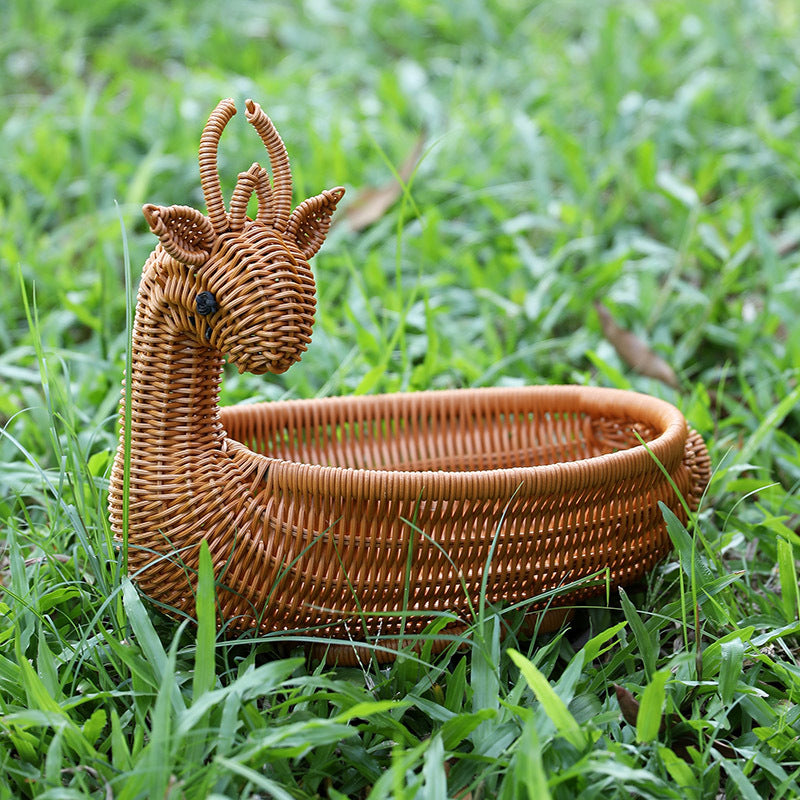Unisex Braided Decoration Basket in Duck Shape Bowlift