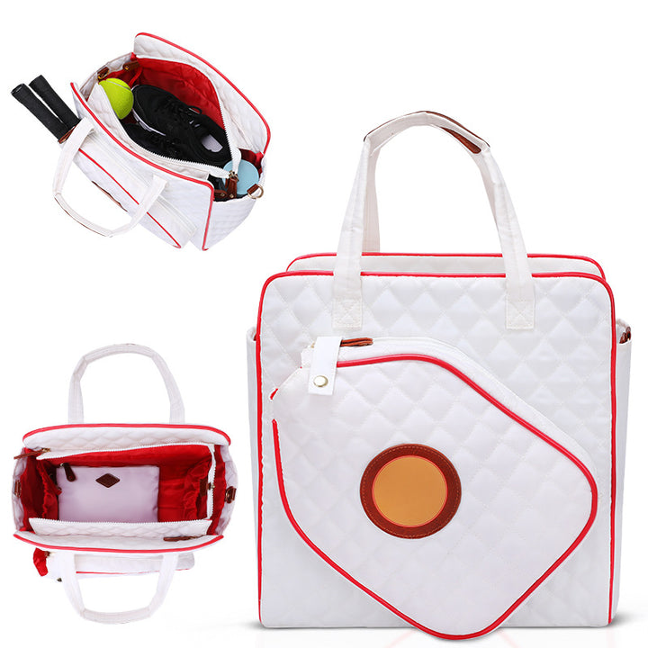 Quilted Tennis Equipment Tote Bag Bowlift