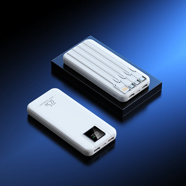 Portable power bank with intelligent fast charging function and digital charge level display Bowlift