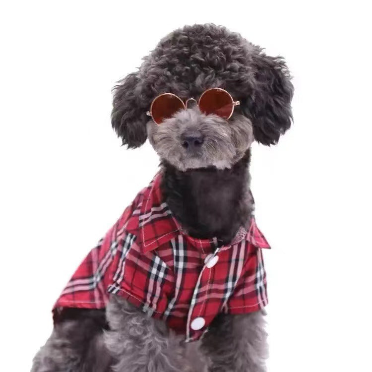 Pet Formal Button-Up Shirt with Satin Bow Tie and Cuff Sleeves Bowlift